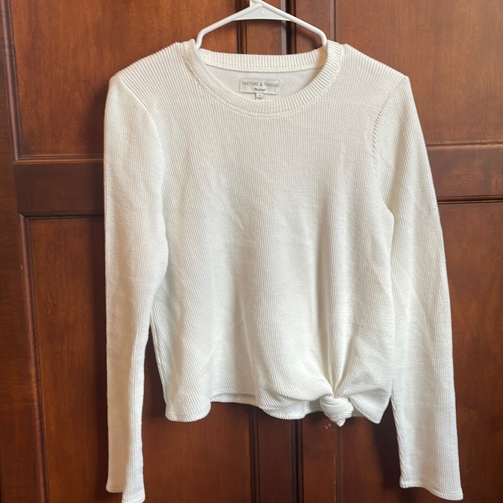 Madewell front tie sweater. Size S